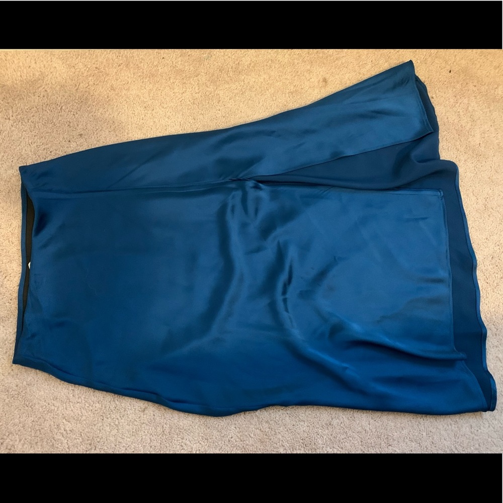 Satin midi skirt